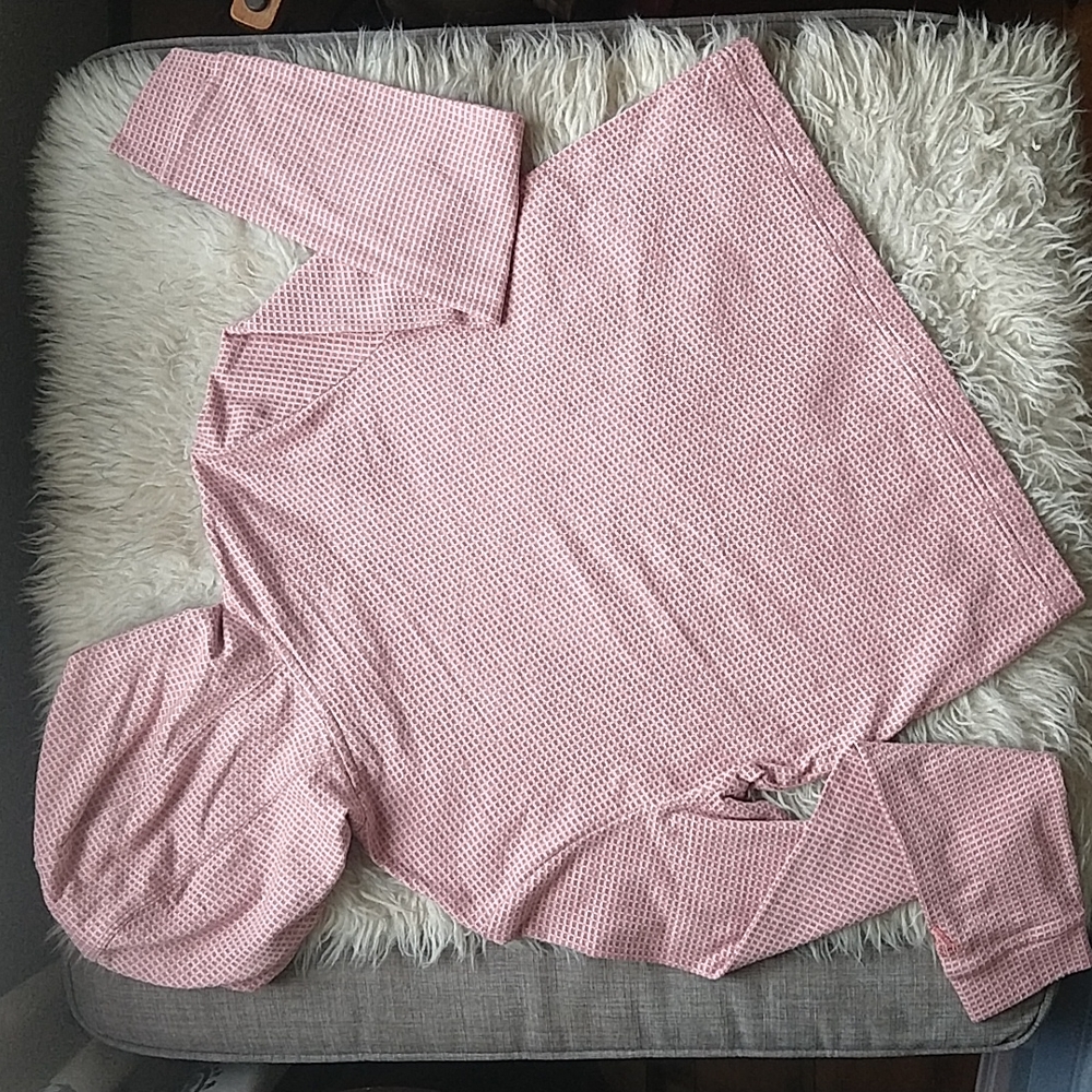 Adidas Waffle Knit Hooded Cropped Long Sleeve Pullover Pink Top Shirt New SAMPLE - Picture 7 of 7